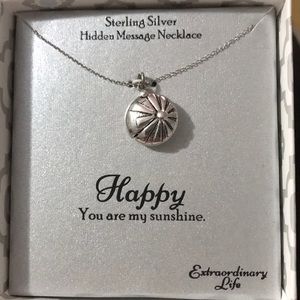 Sterling silver necklace with secret message
